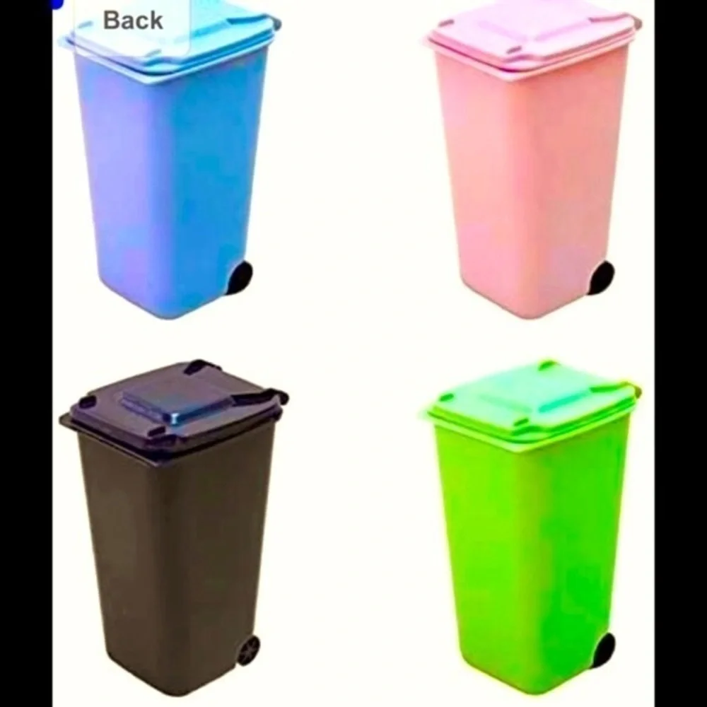 - 4 Mini Desktop Trash Can，Small Kitchen Counter top
